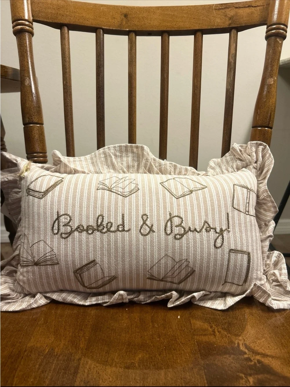 Booked and Busy Pillow